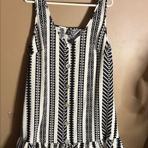 😄Plus size mini dress abstract pattern 1XL